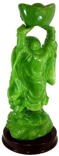 31" Green Hands Up Buddha #2