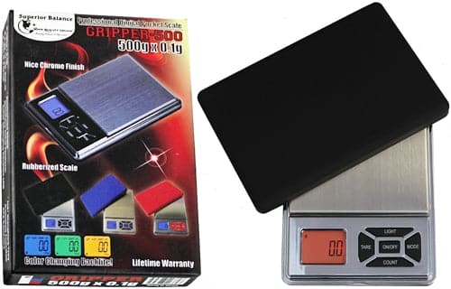 Superior Balance 500g x 0.1g Digital Pocket Scale - Gripper-500