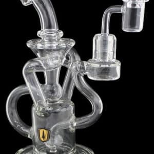 9" Stratus Glass Triple Tube Recycler with Banger and Carb Cap HK436
