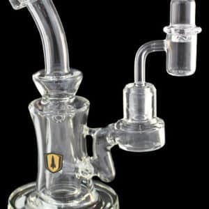 8" Stratus Glass Inside Chamber Curve Rig with Banger and Carb Cap