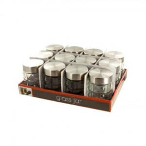Modern Glass Food Storage Jar 12pc Display