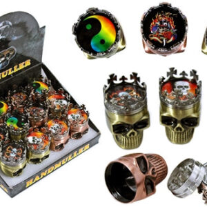 Handmuller 45mm King Skull 3pc Grinder 12pk