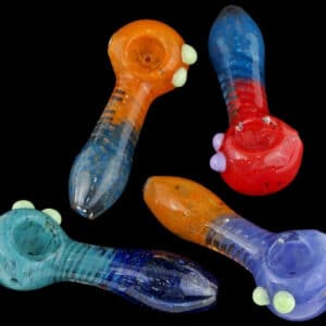 4ct 4" Helix Dual Tone Frit Hand Pipe