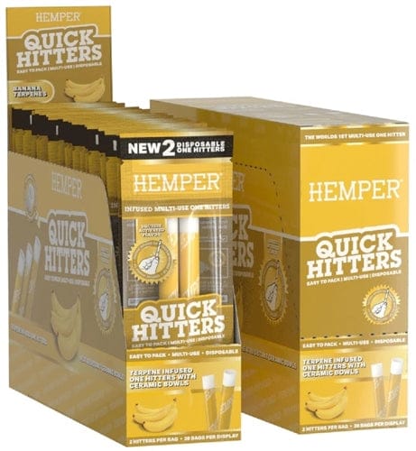 Hemper Quick Hitters - Multi-Use Disposable One Hitters 20pk - Banana