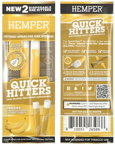 Hemper Quick Hitters - Multi-Use Disposable One Hitters 20pk - Banana - Image 3