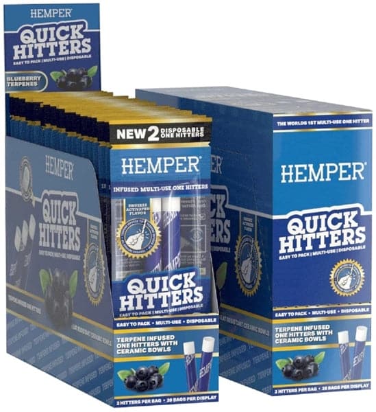 Hemper Quick Hitters - Multi-Use Disposable One Hitters 20pk - Blueberry