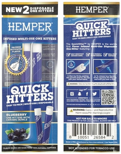 Hemper Quick Hitters - Multi-Use Disposable One Hitters 20pk - Blueberry - Image 4