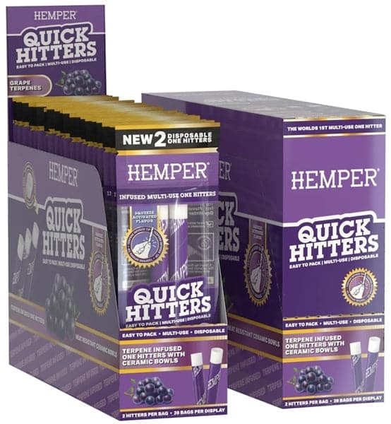 Hemper Quick Hitters - Multi-Use Disposable One Hitters 20pk - Grape - Image 4