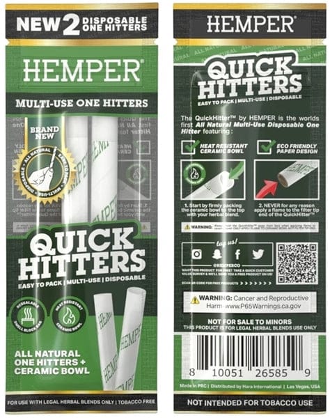 Hemper Quick Hitters - Multi-Use Disposable One Hitters 20pk - Non-Flavored - Image 4