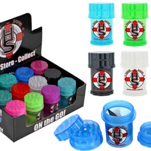 Mini Herb Saver Grinder Stash 12pk Assortment Display