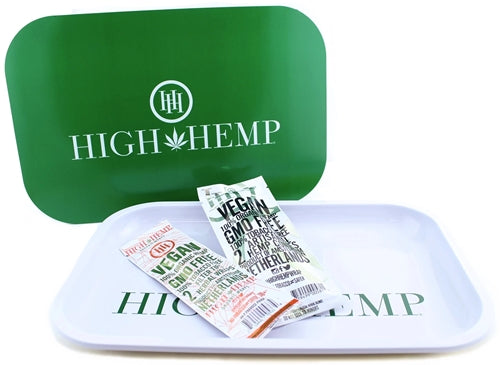High Hemp Magnet Lid Rolling Tray With Wraps Bundle
