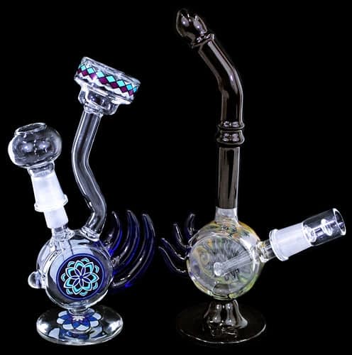 2ct 7" Horn Disc Long Neck 14mm Oil Rig Assortment