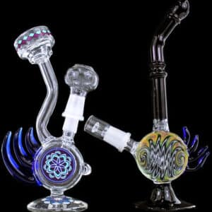 2ct 7" Horn Disc Long Neck 14mm Oil Rig Assortment