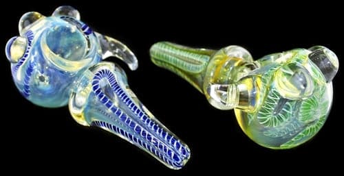 2ct 4" Horn Fuming Marble Cone Hand Pipe