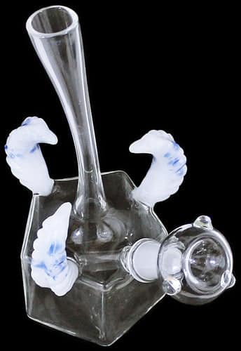 8" Horn Work Water Pipe With Female Bowl