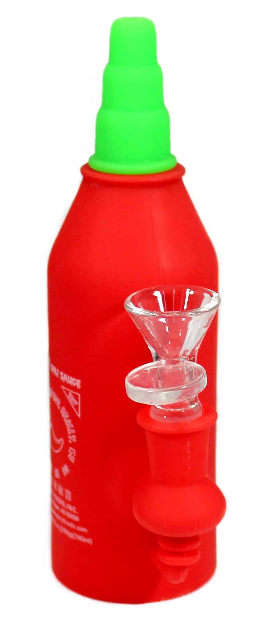 7" Siracha Hot Sauce Silicone Water Pipe