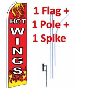 15' Hot Wings Windless Business Bow Swooper Feather Flag Kit