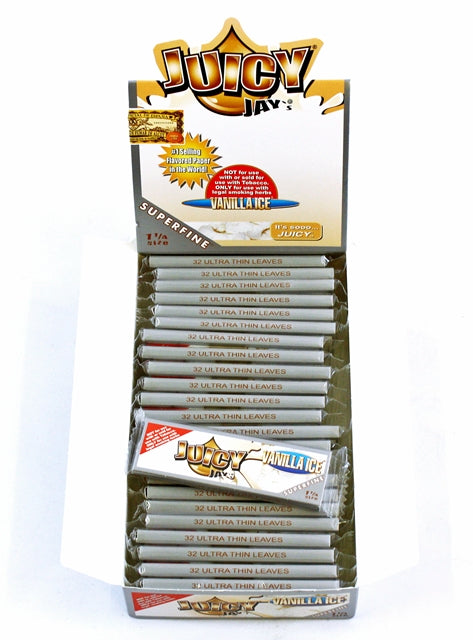 Juicy Jays Rolling Paper - Super Fine 1 1-4 Vanilla Ice