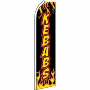 Kebabs Windless Business Bow Swooper Feather Flag No Pole