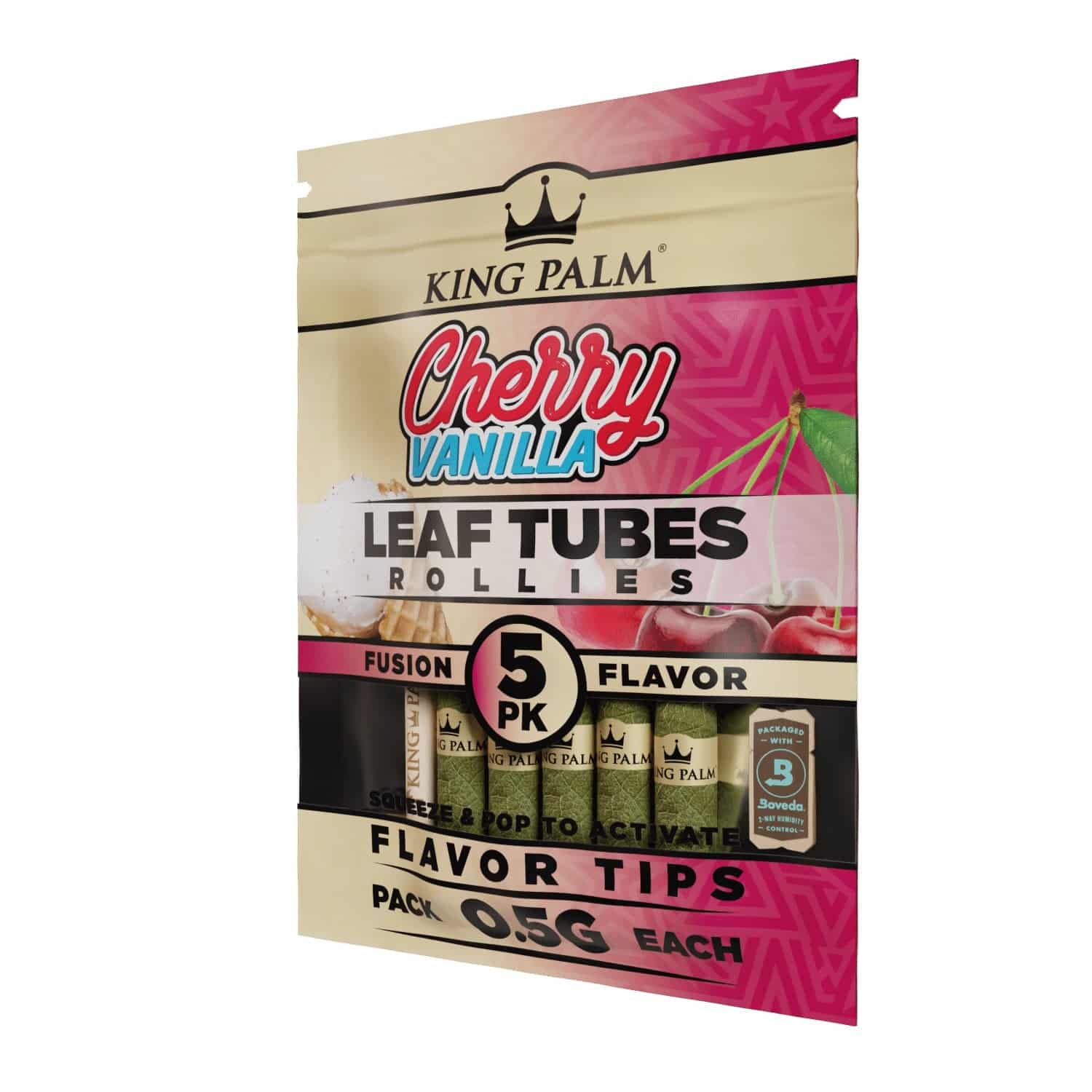 King Palm Leaf Tubes - Rollies - Cherry Vanilla 5x15pk
