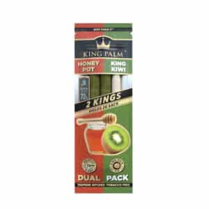 King Palm Dual Honey Pot King Kiwi - 2x20pk - King Size Rolls