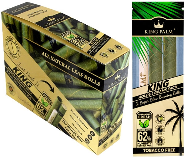 King Palm Natural Leaf Rolls - 2x20 - King Size