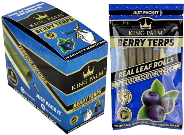 King Palm Natural Leaf Rolls - Minis 5x15 - Berry Terps