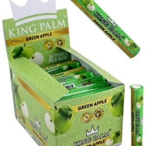 King Palm Mini Tube Single Rolls 24pk - Green Apple
