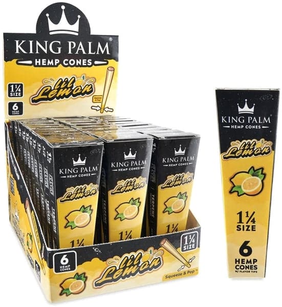 King Palm Hemp Pop Flavor Tip Cones 1 1-4 - Lil Lemon - Image 3