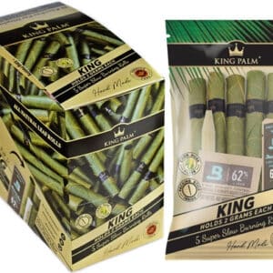 King Palm Natural Leaf Rolls - King Size -5 per-15 Units