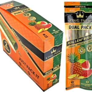 King Palm Dual Pine Drip Watermelon Wave - 2x20pk - King Size Rolls