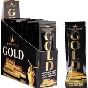 King Palm - Mini 24k Gold Wrapped Blunt Cones – Vanilla Creme 15pk