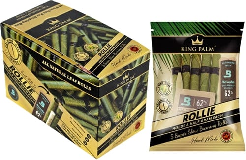 King Palm Natural Leaf Rolls - Rollies -5 per-15 Units