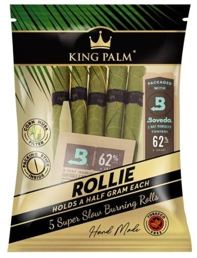 King Palm Natural Leaf Rolls - Rollies -5 per-15 Units