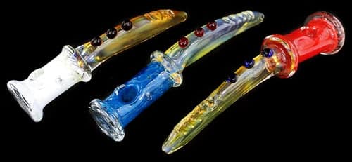 3ct 7" Knifey Hand Pipe Assortment