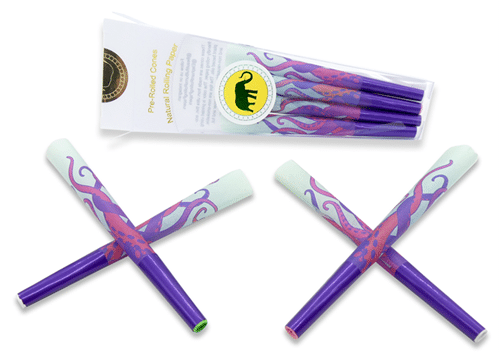 Beautiful Burns 8pk Pre-Rolled 98mm Designer Cones - Kraken Purple