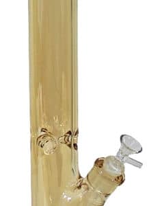 16" Glass On Glass Shiny Straight Water Pipe