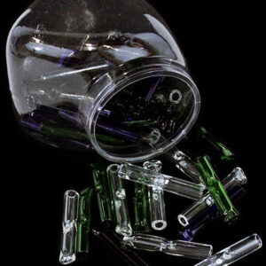 50ct Large Glass Rolling Tips With Display Jar