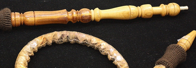 74" Large Wood Hookah Hose Vintage - Image 3