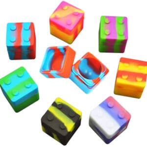 10ct Building Block Silicone Stash Container