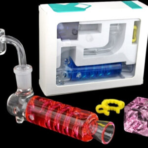 Glycerin Chiller Dual Kit - Liquid Filled Hand Pipe with Banger and Bowl