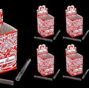 50ct Glass Tube Love Roses 36pc Open End - Small