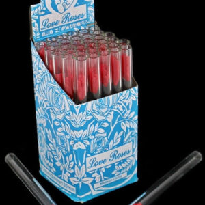 Glass Tube Love Roses 36pc Open End - Large