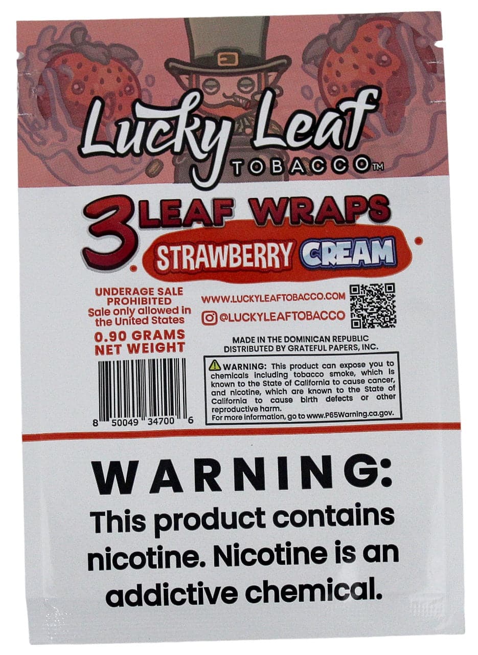 Lucky Leaf Tobacco - Strawberry Cream 3pk/16ct