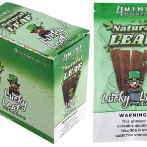 Lucky Leaf Tobacco Mini Cones - Natural Leaf 4pk/10ct