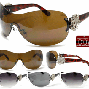 12ct D10Y Ladies Fashion Eyewear With 1pc Lens Metal Design And Rhinestones M1278