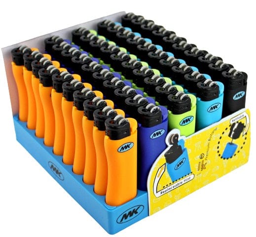 MK Grip Pro - Assorted Solid Colors - Flint Lighter 50pk