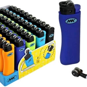 MK Grip Pro - Assorted Solid Colors - Flint Lighter 50pk