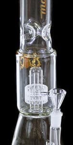 14" Macro Glass Barrel Matrix Dome Perk 14mm Beaker Water Pipe