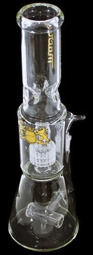 14" Macro Glass Barrel Matrix Dome Perk 14mm Beaker Water Pipe - Image 4